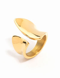 Waterproof Gold Plated Stainless Steel Wrapped Cocktail Ring - link has visual effect only