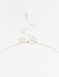 Silver Plated Dainty Drop Twist Necklace - link has visual effect only