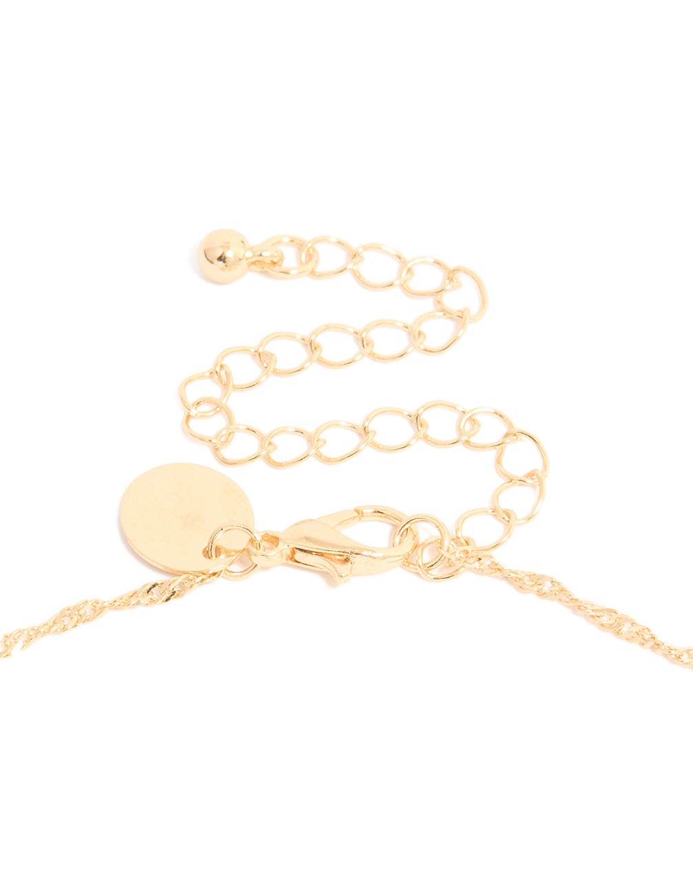 Gold Flat Solid Cross Necklace