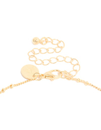 Gold Ball Chain Pearl Necklace - link has visual effect only