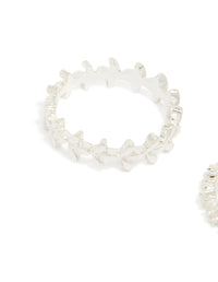 Silver Flower Vine Stacking Ring Pack - link has visual effect only