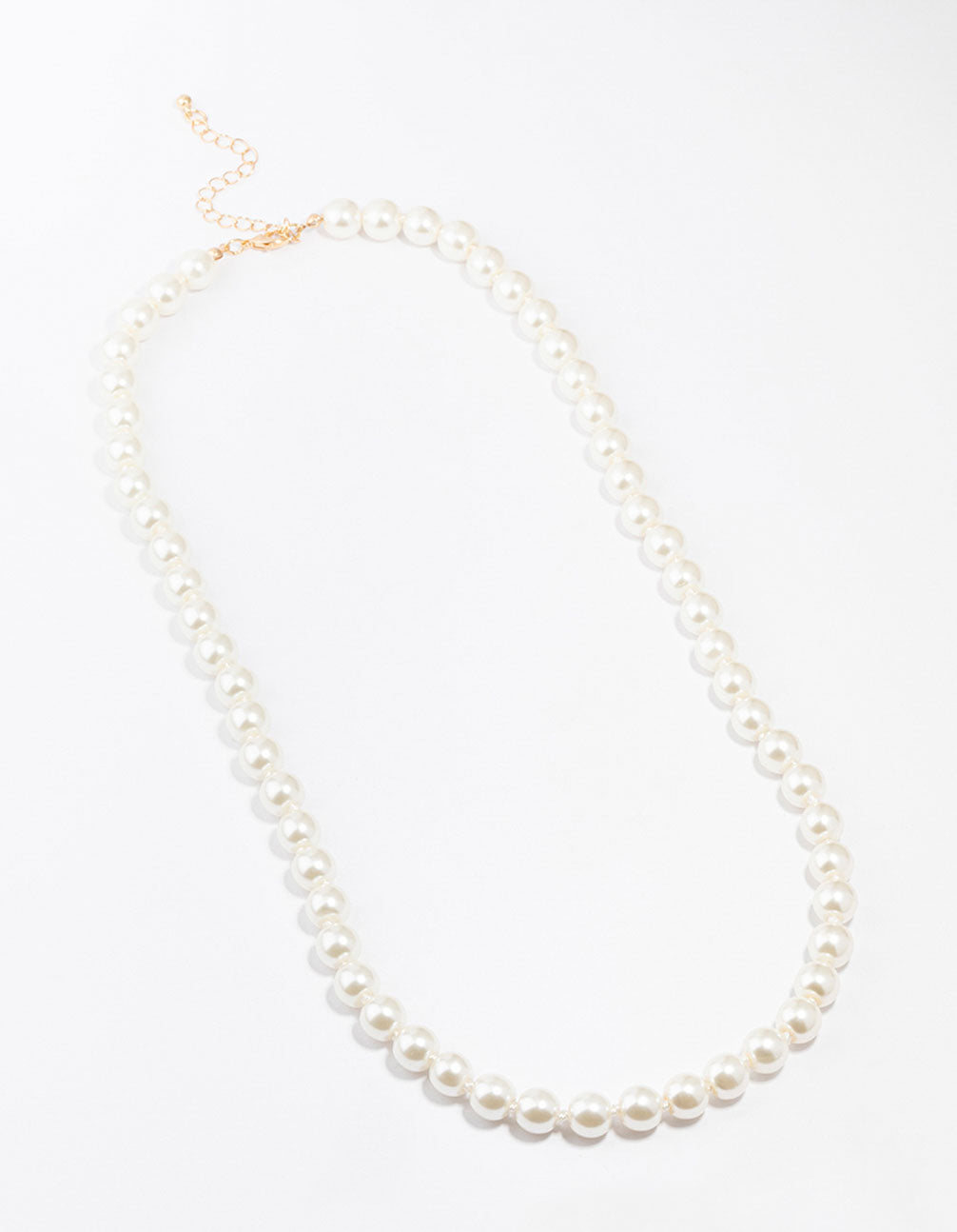Gold Pearl Station Necklace