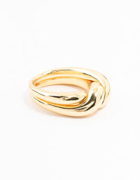 Gold Plated Twisted Metal Ring - link has visual effect only