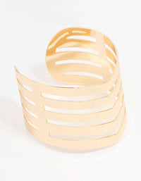 Chevron Racking Cuff Gold Chevron Wrist Cuff - Lovisa