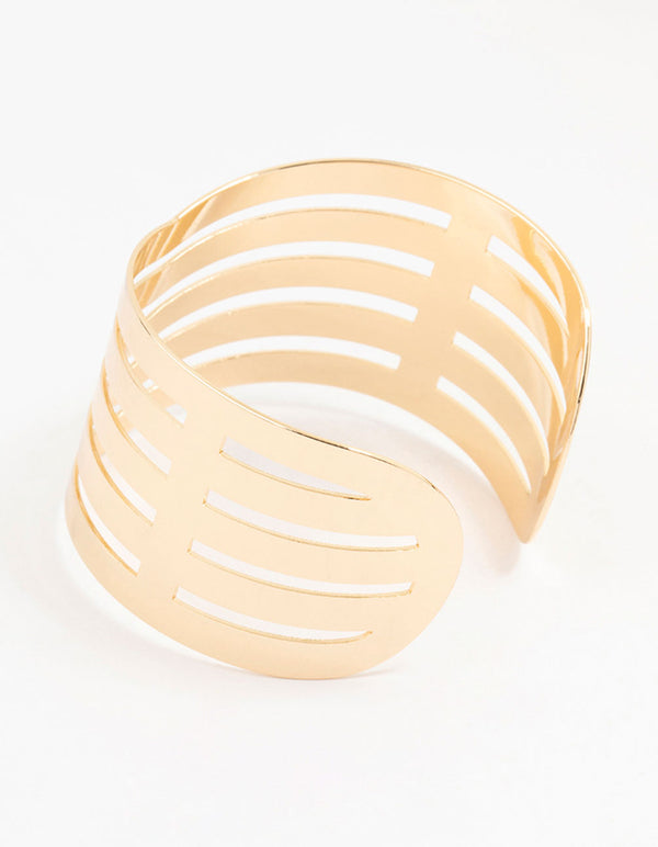 Gold Chevron Wrist Cuff