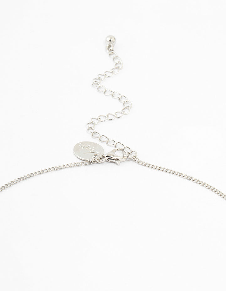 Silver Round Knot Necklace & Earring Set