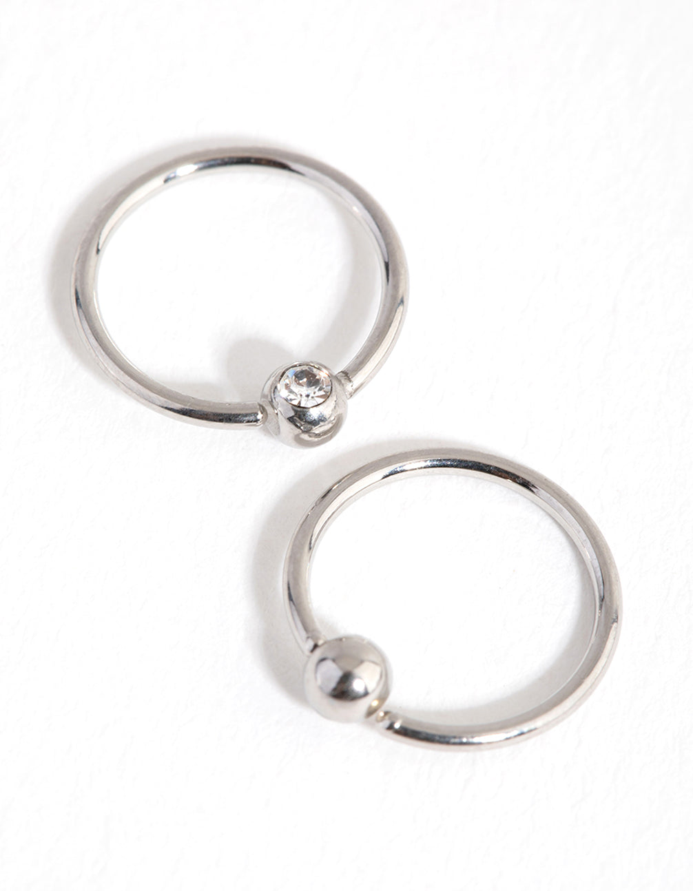 Surgical Steel Diamante Hoop Earrings