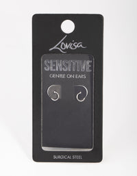 Surgical Steel Fine 5mm  Sleeper Earrings - link has visual effect only