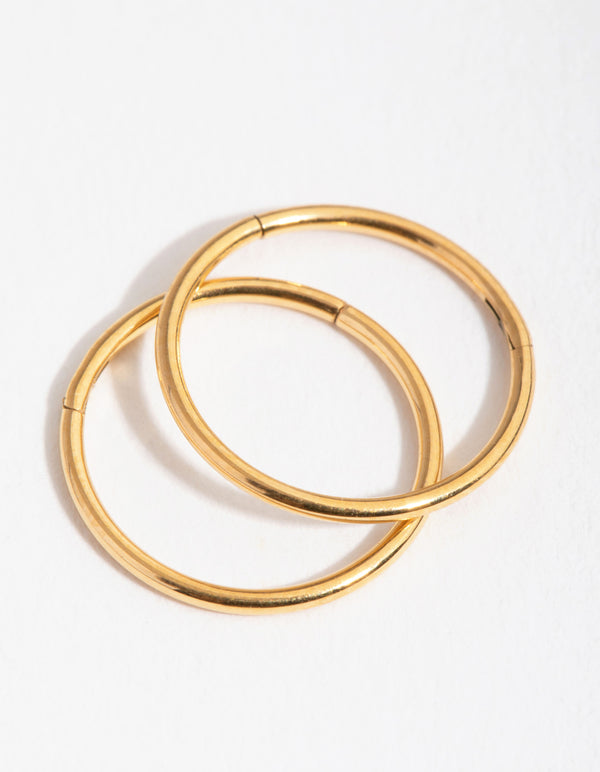 24 Carat Gold Plated Surgical Steel Sleeper 10mm Earrings