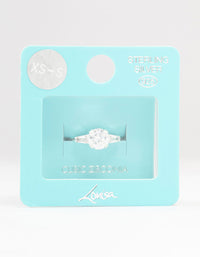 Sterling Silver Taper Bag Round Brilliant Cut Ring - link has visual effect only