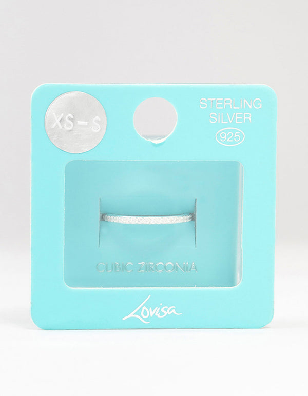 Sterling Silver Cubic Zirconia Pave Ring