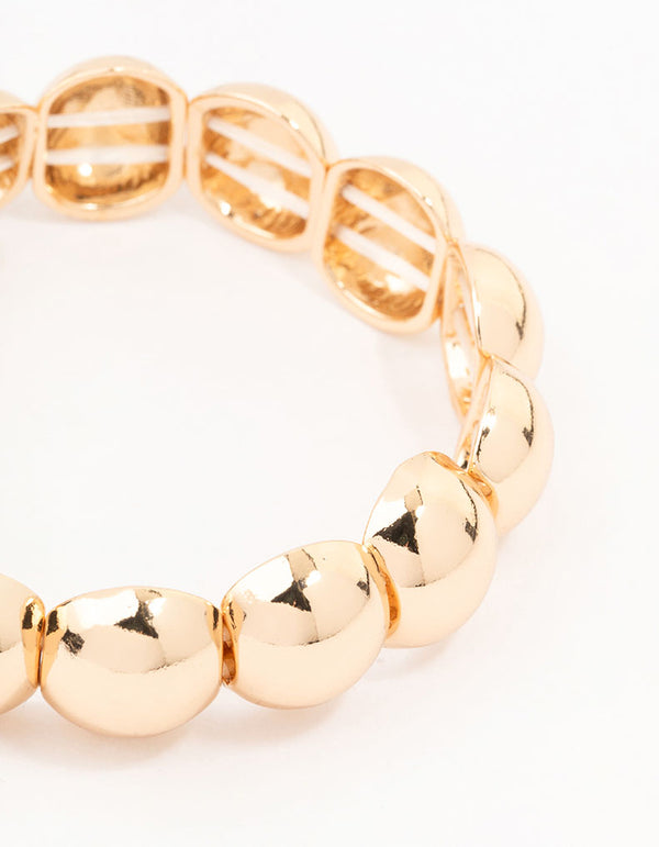 Gold Bauble Puff Bracelet