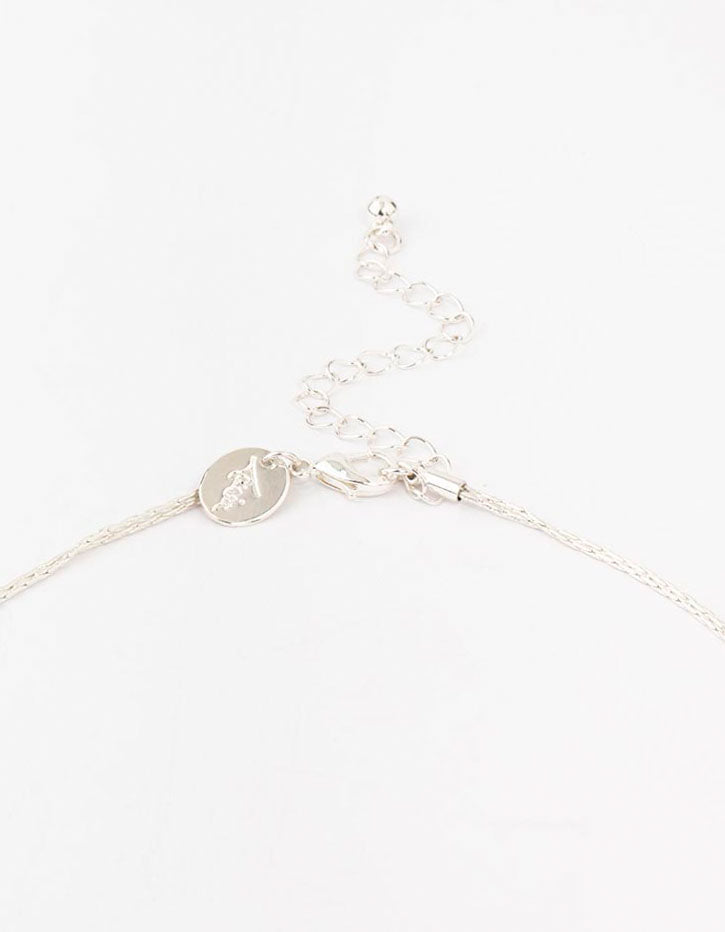 Shiny Silver 2 Row Mixed Bead Layered Necklace - Lovisa