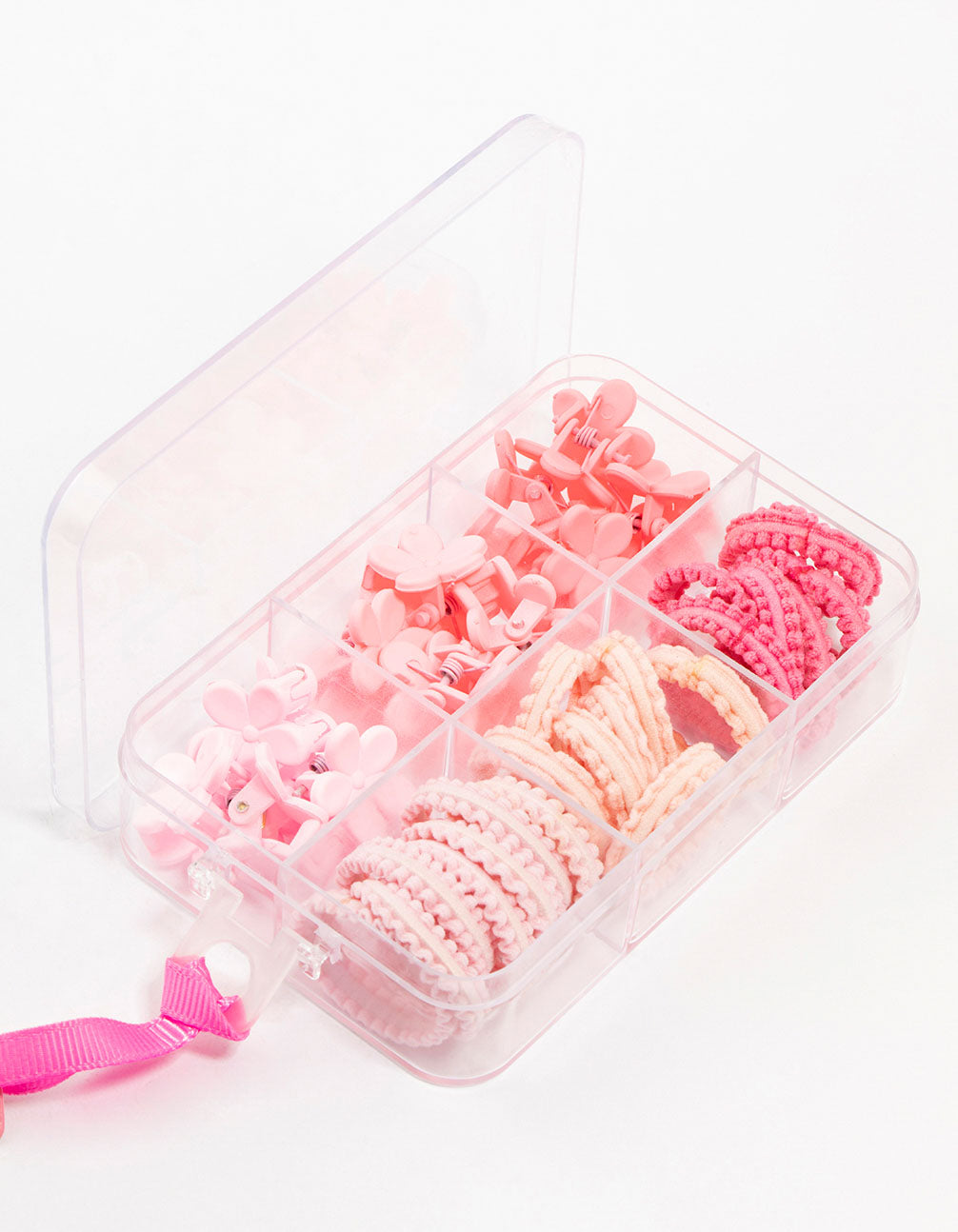Kids Mixed Pink Hair Ties & Clips Pack