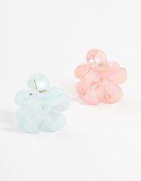 Kids Pastel Plastic Daisy Claw Clips 2-Pack - link has visual effect only