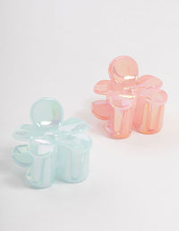 Kids Pastel Plastic Daisy Claw Clips 2-Pack - link has visual effect only