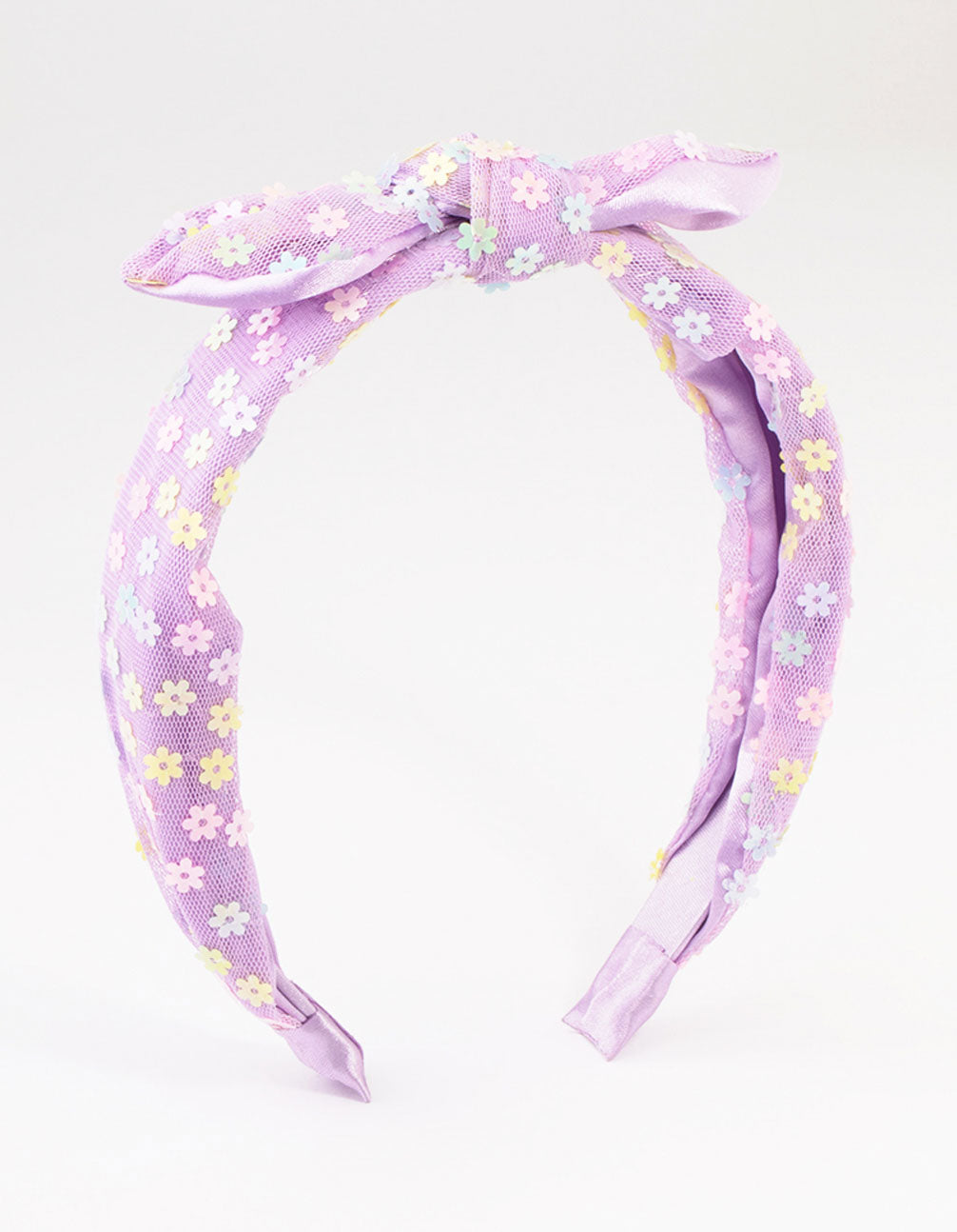 Kids Purple Sequin Flower Headband