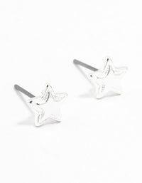 Silver Layered Star Stud Earrings - link has visual effect only