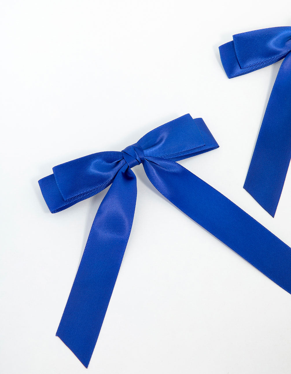 Blue Fabric Medium Double Loop Bows 2-Pack
