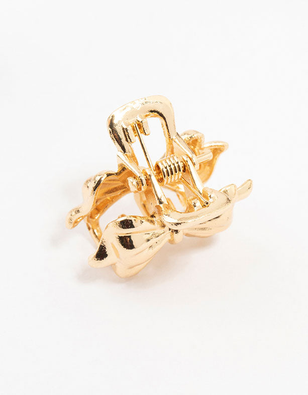 Mixed Metals Mini Bow Clips