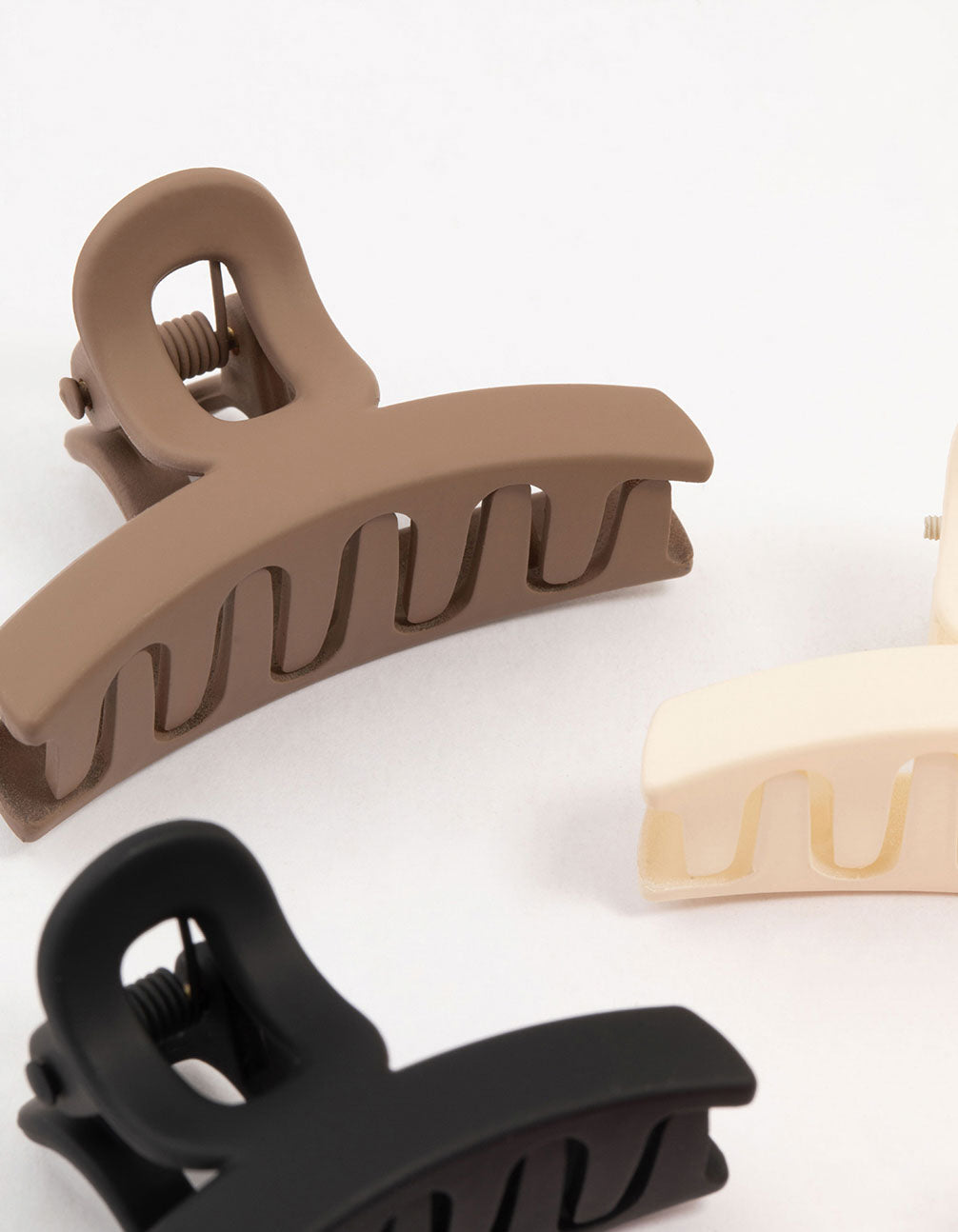 Neutral Small  Loop Claw Clips 4-Pack