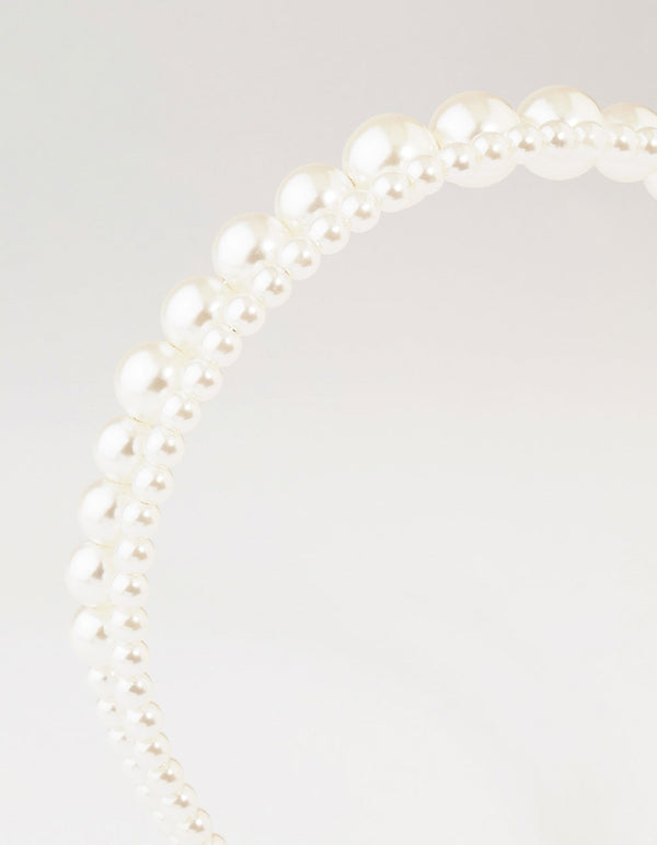 Beaded Graudti Pearl 2 Row Headband
