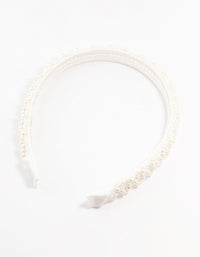 Beaded Mixed Pearl Headband - link has visual effect only