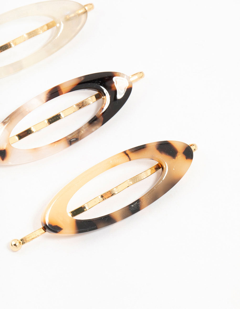 Oval Shaped Acrylic Solid Clips