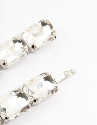 Rhodium Large 3 Stones Clips 2-Pack - link has visual effect only