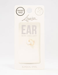 Gold Plated Surgical Steel Mini Flower Clicker Ring - link has visual effect only