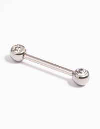 Titanium Crystal Nipple Ring - link has visual effect only