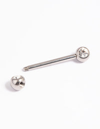 Titanium Crystal Nipple Ring - link has visual effect only