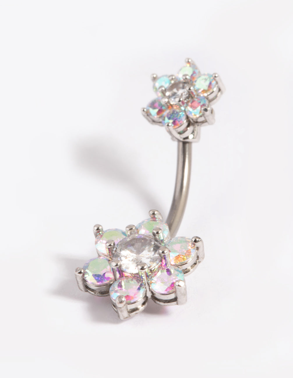 Titanium Double Daisy Belly Ring