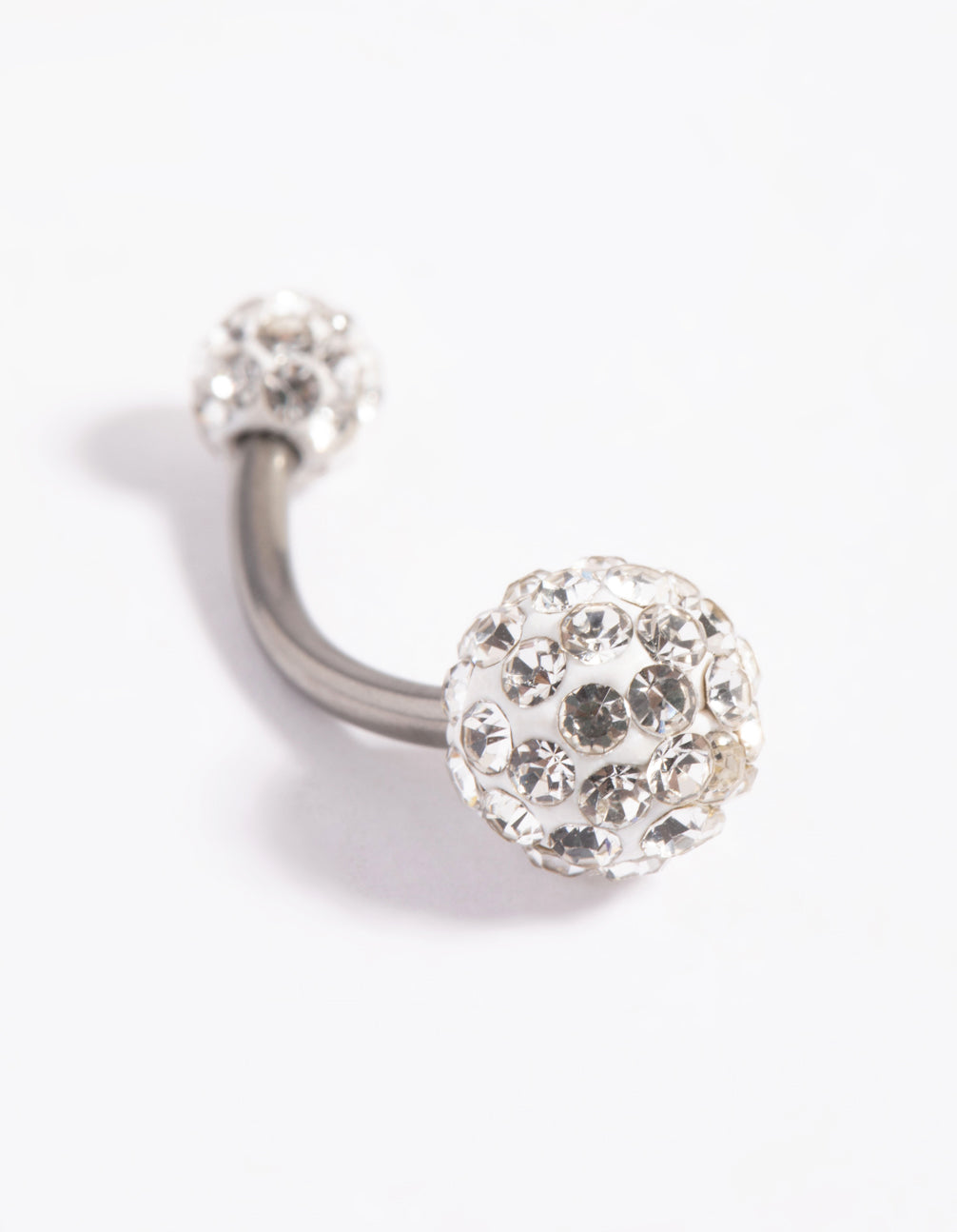 Titanium Pave Ball Belly Ring