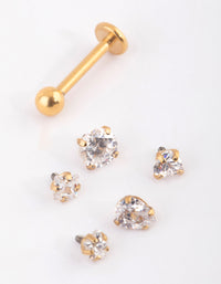 Gold Plated Titanium Graduating Bezel Flat Backs 6-Pack - link has visual effect only
