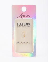 Gold Plated Titanium Graduating Bezel Flat Backs 6-Pack - link has visual effect only