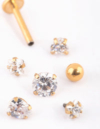 Gold Plated Titanium Graduating Bezel Flat Backs 6-Pack - link has visual effect only