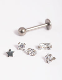 Titanium Cubic Zirconia Flat Backs 6-Pack - link has visual effect only