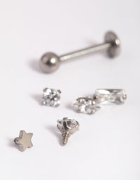 Titanium Cubic Zirconia Flat Backs 6-Pack - link has visual effect only