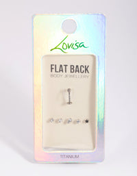 Titanium Cubic Zirconia Flat Backs 6-Pack - link has visual effect only