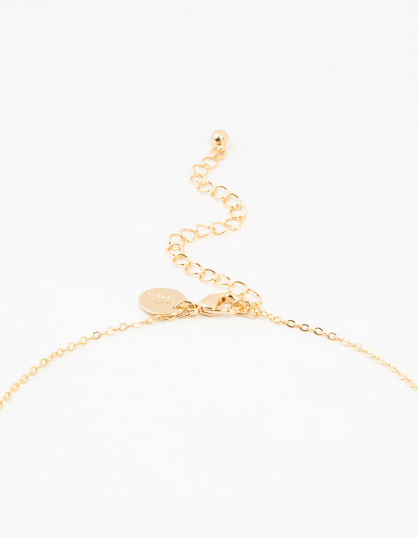 Gold Plated Celestial Heart Locket Necklace
