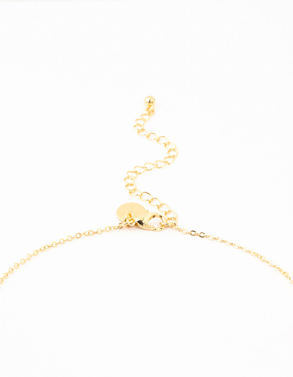 Gold Plated Cross Mary Beaded Necklace