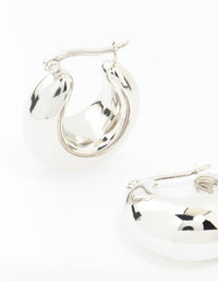 Waterproof Stainless Steel Full Bubble Hoop Earrings - link has visual effect only