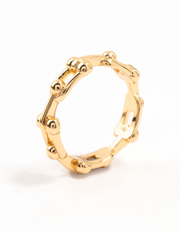 Waterproof Gold Plated Stainless Steel Chain Ring