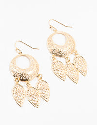 Gold Filigree Dreamcatcher Drop Earrings - link has visual effect only