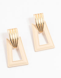 Gold Trapeze Drop Earrings - link has visual effect only