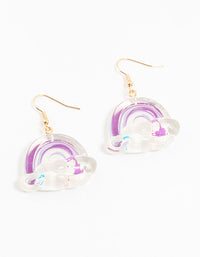 Acrylic Bubble Rainbow Drop Earrings - link has visual effect only