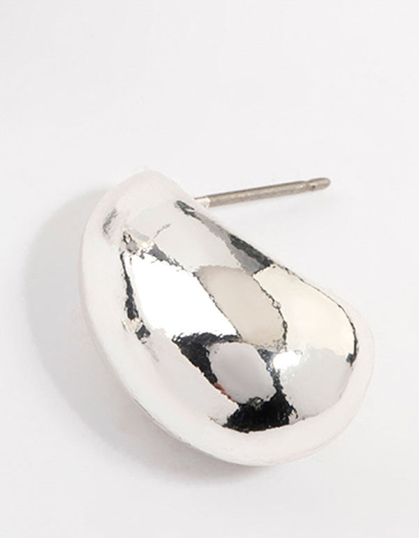 Silver Plated Teardrop Stud Earrings 2-Pack