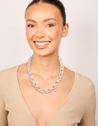 Silver Plated Knotted Chain Necklace - link has visual effect only