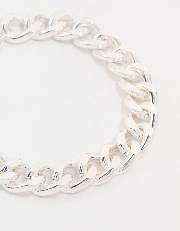 Silver Plated Link Chain Bracelet